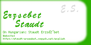 erzsebet staudt business card